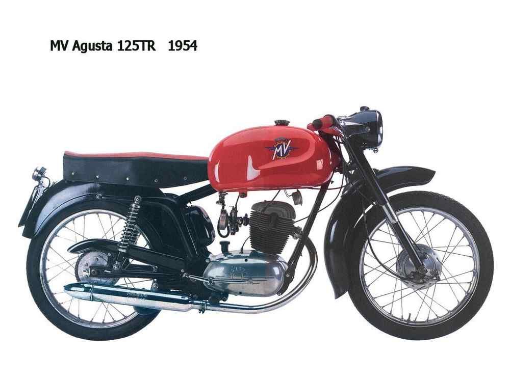 MV Agusta 125TR 1954 motorbike A4 Photo Print