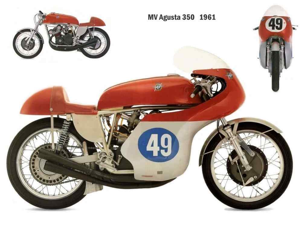 MV Agusta 350 1961 motorbike A4 Photo Print