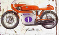 MV Agusta 350 1968 Aged Vintage A4 Photo Print
