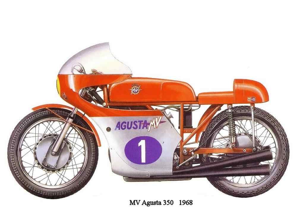 MV Agusta 350 1968 motorbike A4 Photo Print