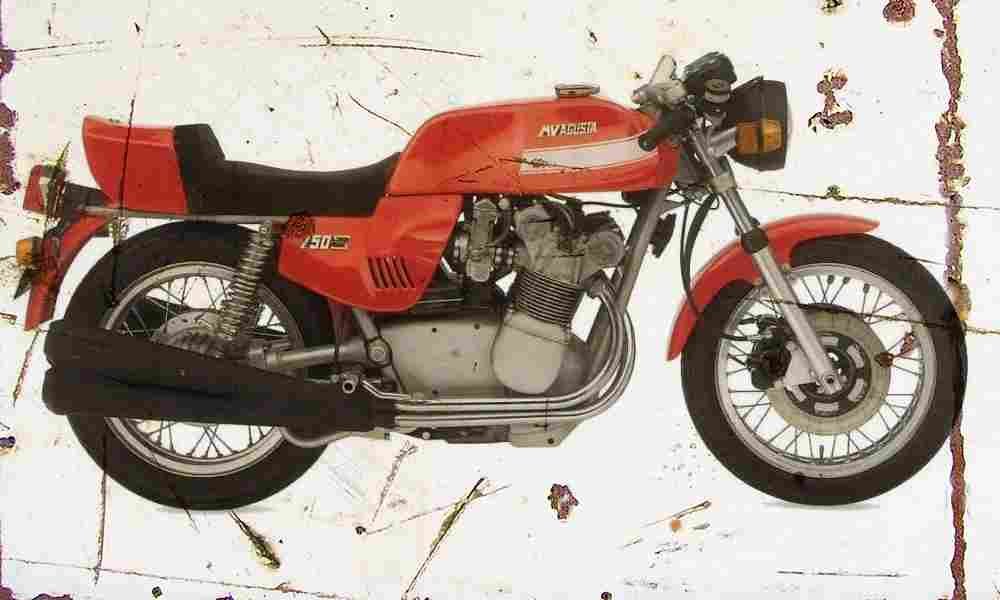 MV Agusta 750S 1975 Aged Vintage A4 Photo Print
