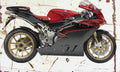 MV Agusta F4 1000 Tamburini 2004 Aged Vintage A4 Photo Print