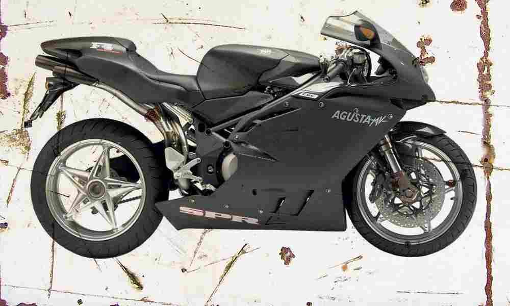 MV Agusta F4SPR 2002 Aged Vintage A4 Photo Print