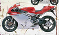 MV Agusta F4Strada 2002 Aged Vintage A4 Photo Print