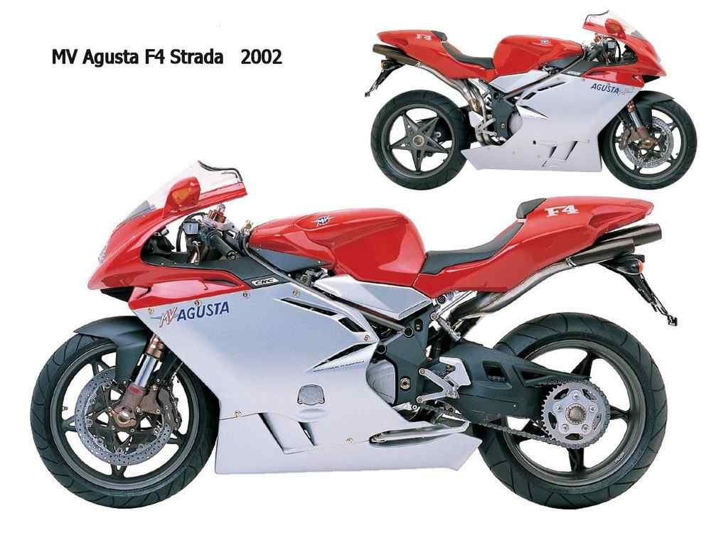 MV Agusta F4Strada 2002 motorbike A4 Photo Print