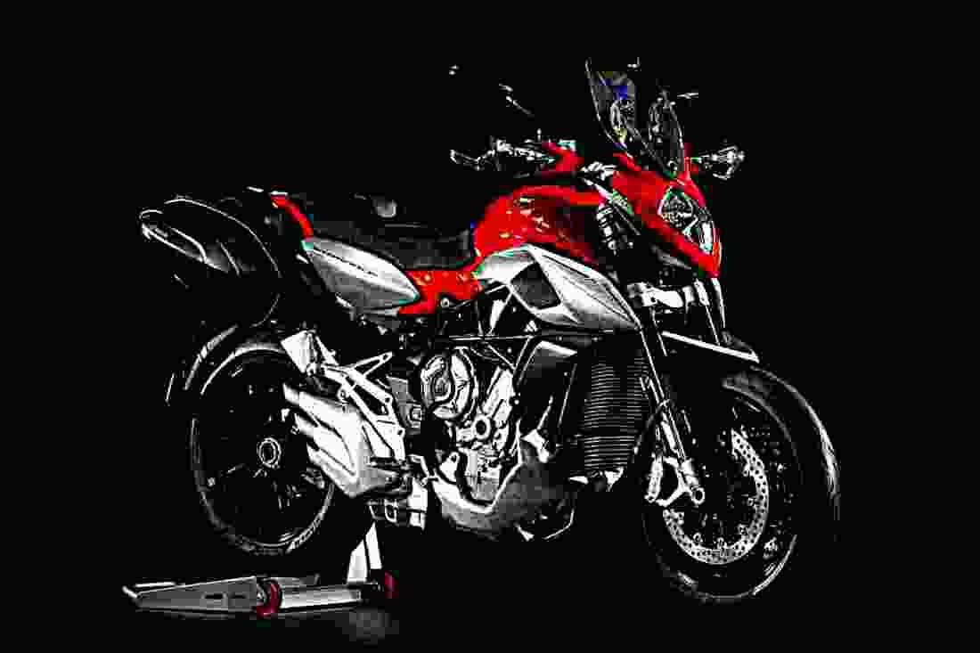 MV Agusta Stradale 800 2017 4 motorbike A4 Photo Print