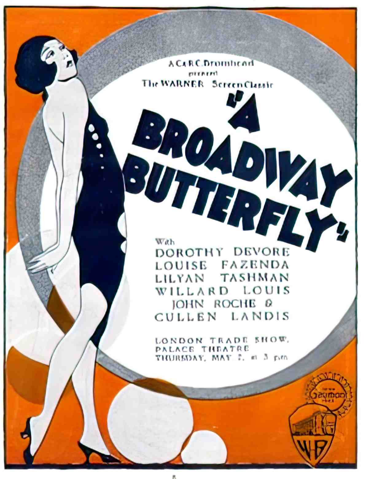 MVPS1011, Broadway Butterfl Advert A4 Photo Print