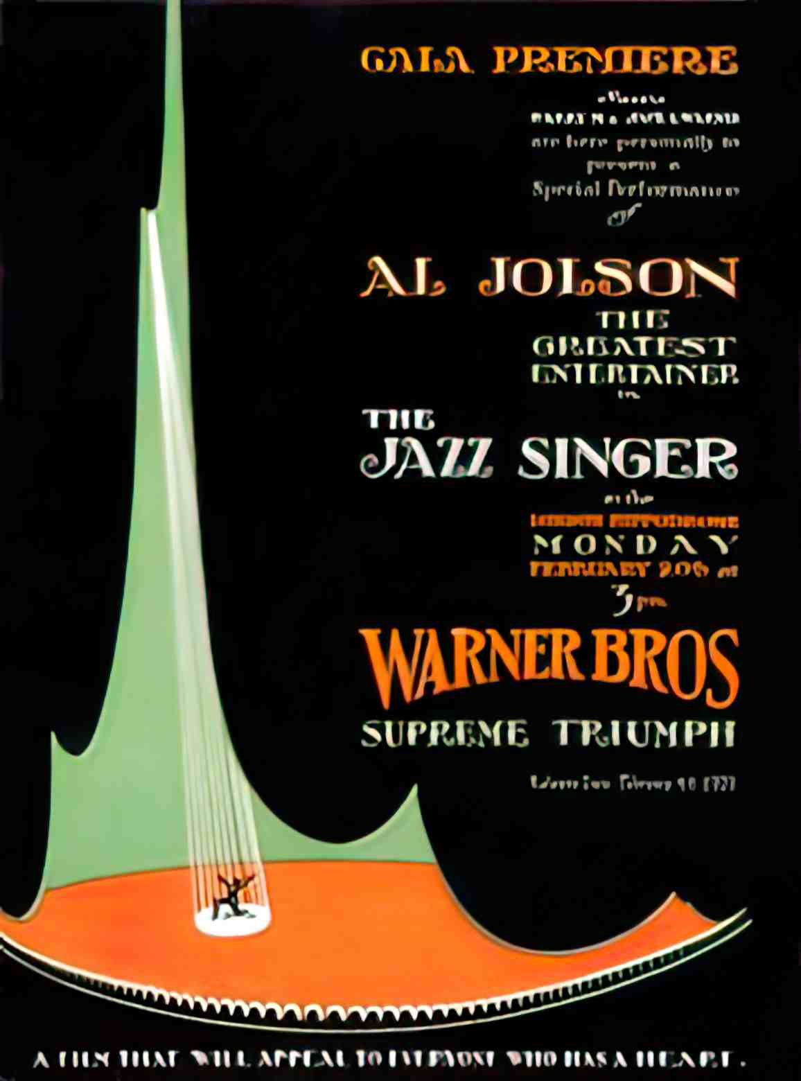 MVPS1234, The Jazz Singer,  Advert A4 Photo Print