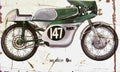 MZ RE125 1964 Aged Vintage A4 Photo Print