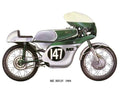 MZ RE125 1964 motorbike A4 Photo Print