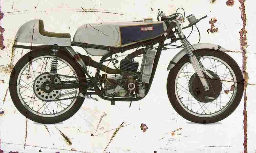 MZ RE125 1965 Aged Vintage A4 Photo Print