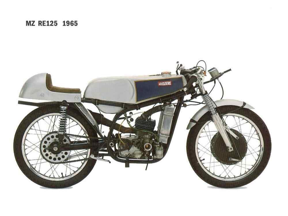 MZ RE125 1965 motorbike A4 Photo Print