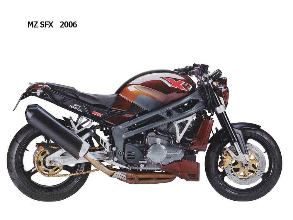 MZ SFX 2006 motorbike A4 Photo Print