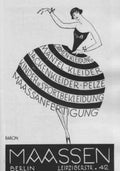 Maassen Berlin Dress Vintage Retro Advert Poster A4 Photo Print