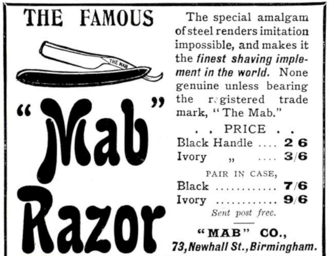 Mab Razor Vintage Vintage Retro Advert Poster A4 Photo Print