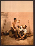 Macaroni seller Naples Vintage A4 Photo Print