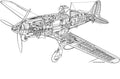 Macchi C202 Folgore cutaway A4 Photo Print