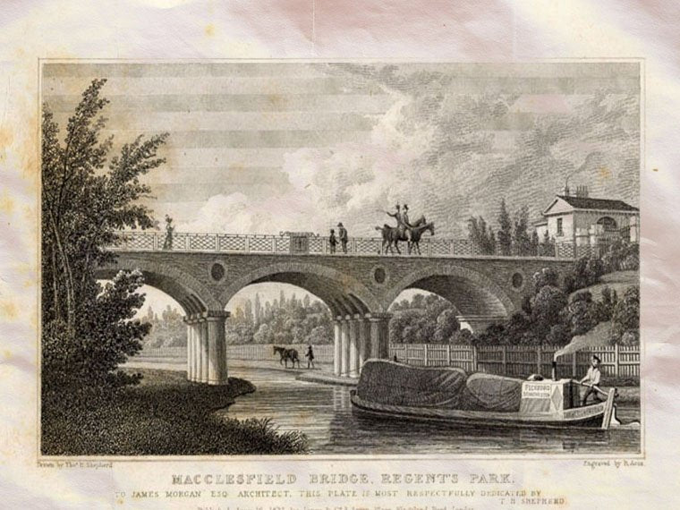 Macclesfield London England Shepherd 1827 Vintage A4 Photo Print