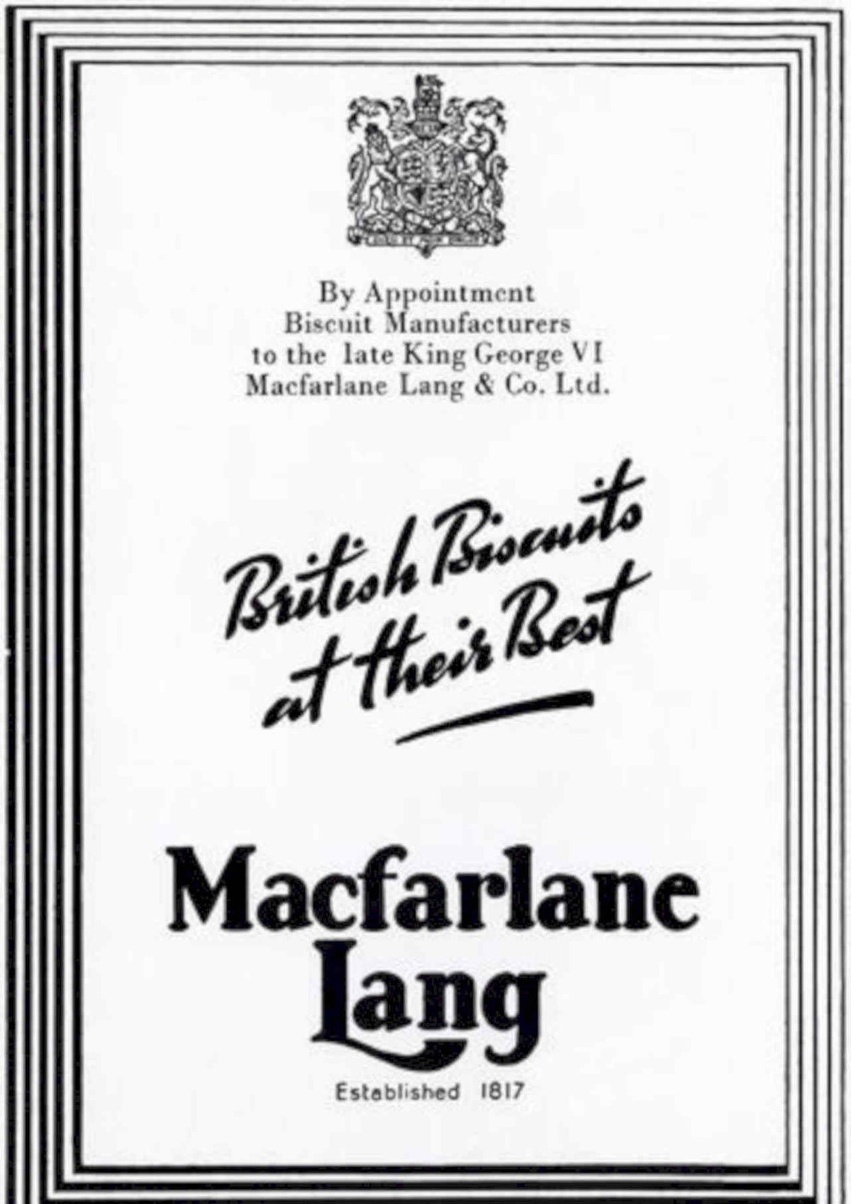 Macfarlane Lang Biscuits Vintage Retro Advert Poster A4 Photo Print