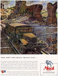 Mack Trucks Army 1940s Vintage Retro Advert Poster