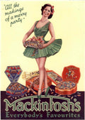 Mackintosh Chocolates Party 1930s Vintage Retro Advert Poster