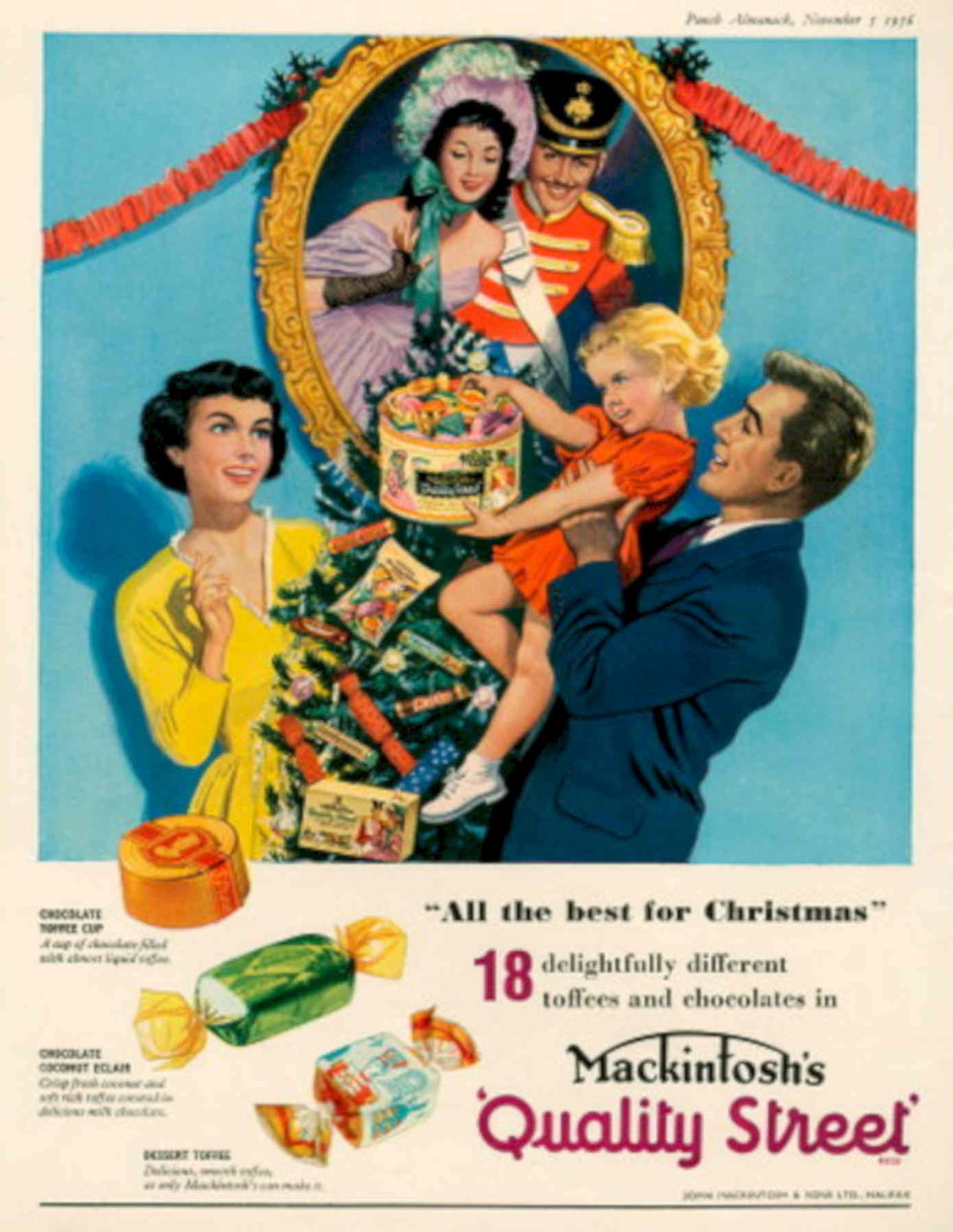 Mackintosh Christmas Gifts 1950s Vintage Retro Advert Poster