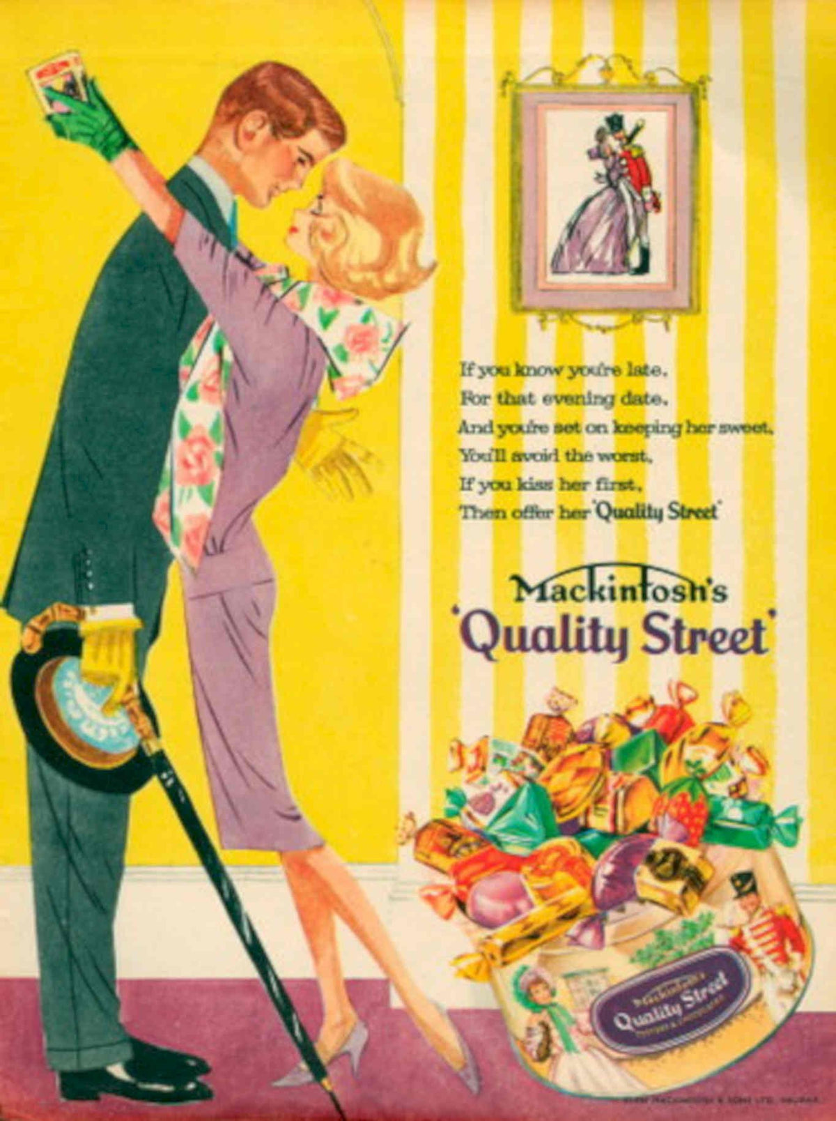 Mackintosh Quality Street 1 1950s Vintage Retro Advert Poster