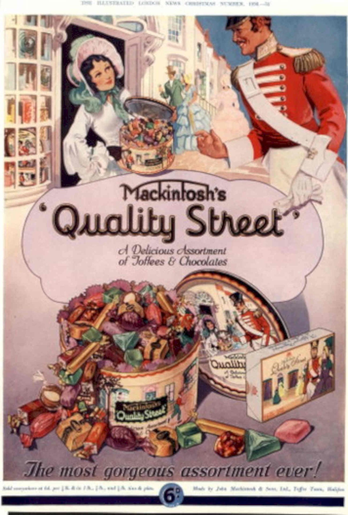 Mackintosh Quality Street 1930s Vintage Retro Advert Poster