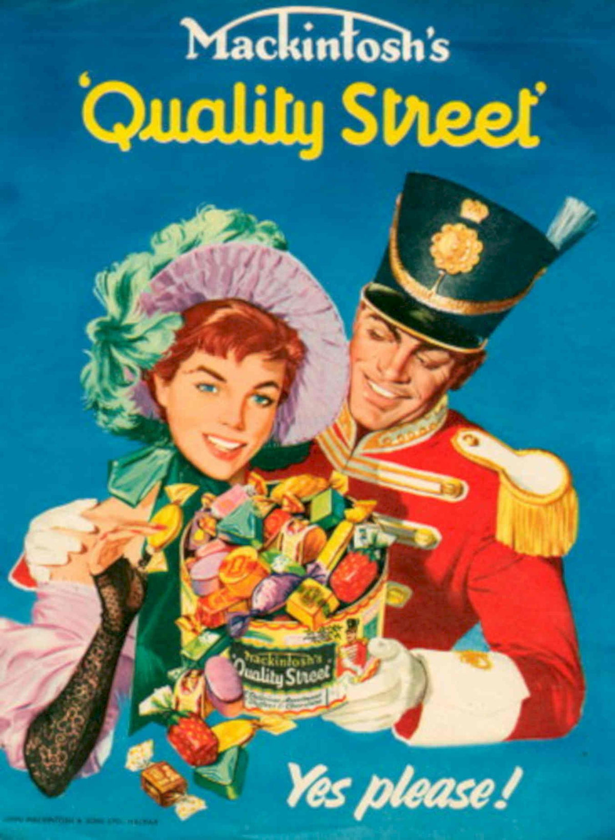 Mackintosh Quality Street 2 1950s Vintage Retro Advert Poster