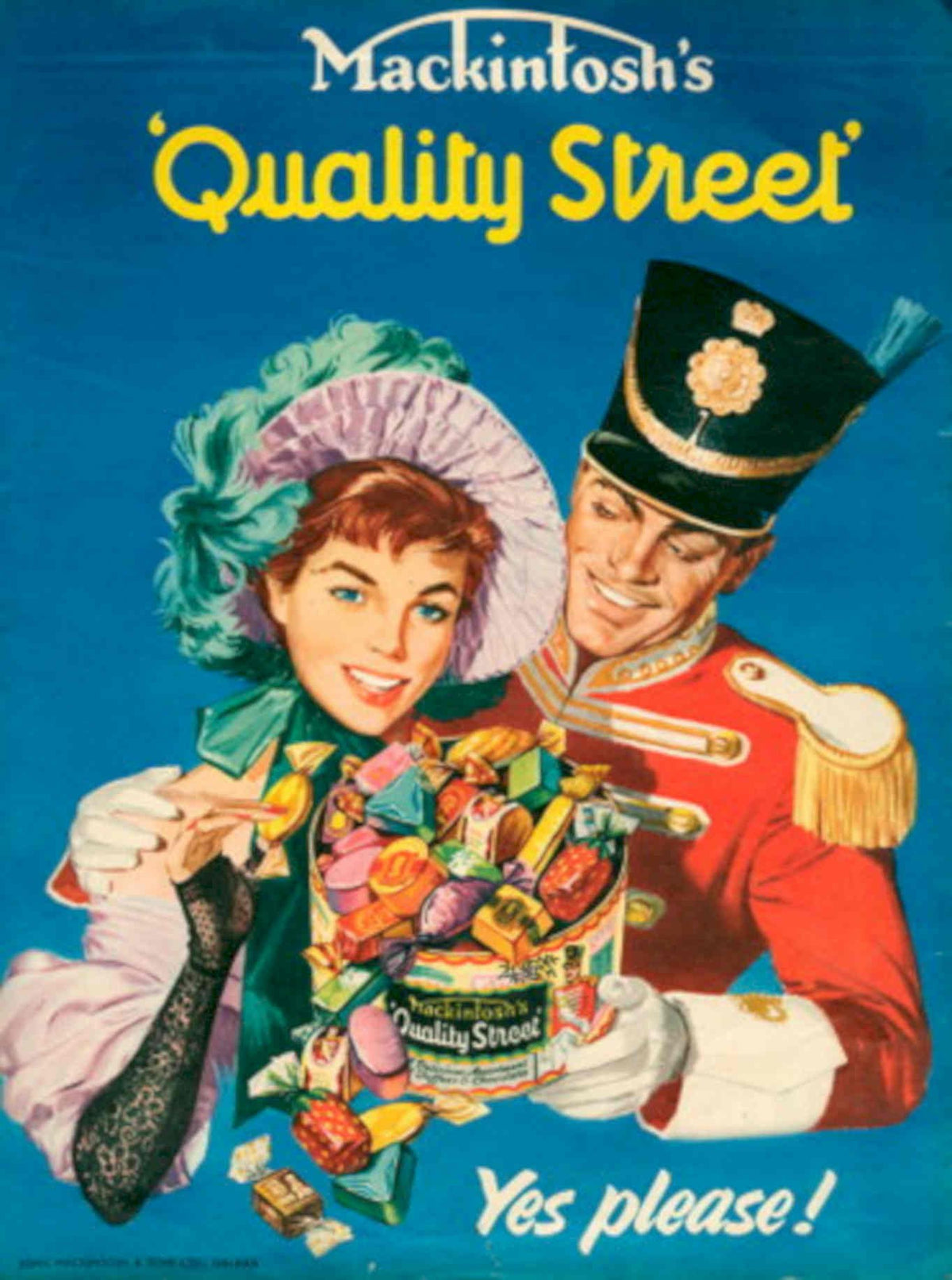 Mackintosh Quality Street 4 1950s Vintage Retro Advert Poster