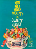 Mackintosh Quality Street 5 1950s Vintage Retro Advert Poster