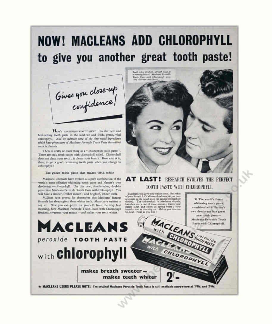 Macleans Peroxide Teeth Vintage Retro Advert Poster A4 Photo Print