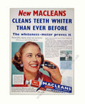 Macleans Toothpaste 1920s Vintage Retro Advert Poster A4 Photo Print