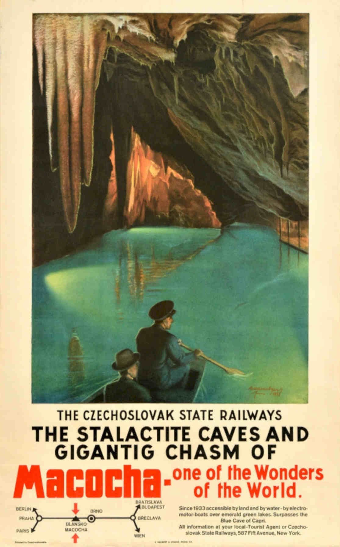 Macoch Stalactite Caves Vintage Retro Advert Poster A4 Photo Print