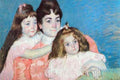 Madame A.F. Aude with her two daughters by Cassatt A4 Photo Print