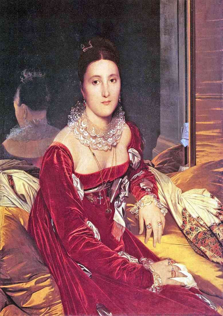 Madame De Sennones Jean Auguste Dominique A4 Photo Print