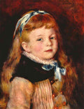 Mademoiselle Grimprel With Blue Hair Band Renoir A4 Photo Print