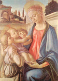 Madonna And Two Angels Botticelli A4 Photo Print