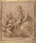 Madonna Col Bambino San Giovannino E Sant Elisabetta Raffaello A4 Photo Print
