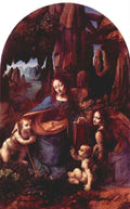 Madonna In The Rock Cave Da Vinci A4 Photo Print