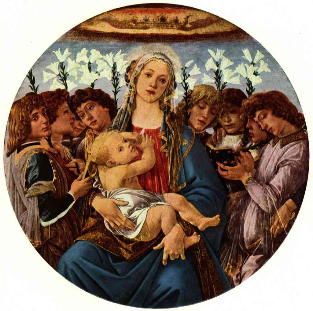 Madonna With Eight Angels Singing Botticelli A4 Photo Print