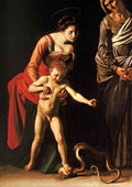 Madonna and Child with St Anne Caravaggio CROP A4 Photo Print