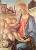 Madonna and two angels by Botticelli A4 Photo Print