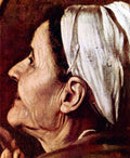Madonna of the Pilgrims detail Caravaggio A4 Photo Print