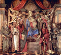 Madonna throne of angels and saints by Botticelli A4 Photo Print