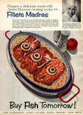 Madras Fish Rice 1950s Vintage Retro Advert Poster