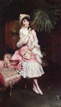 Madrazo y Garreta Raimundo de LADY WITH A MASK A4 Photo Print