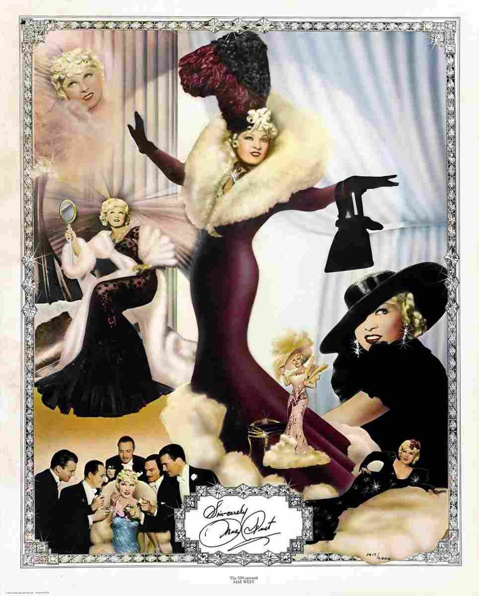 Mae West Poster 01  film star poster A4 Photo Print