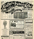Maedlers Koffer Suitcases Vintage Retro Advert Poster A4 Photo Print