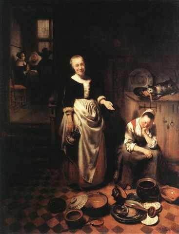 Maes Nicolaes The Idle Servant A4 Photo Print